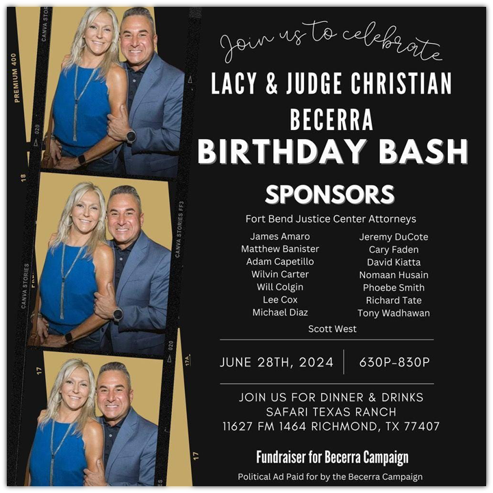 Lacy & Judge Christian Becerra Birthday Bash
